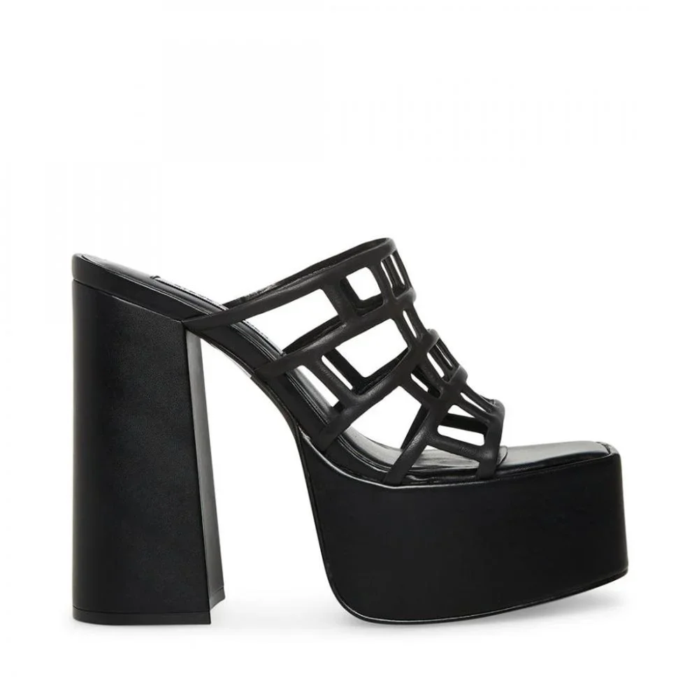 Steve Madden Leather Audrey Platform Heel Sandals